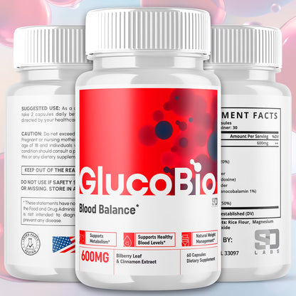 Glucobio Advanced Blood Support Supplement 5 Pack
