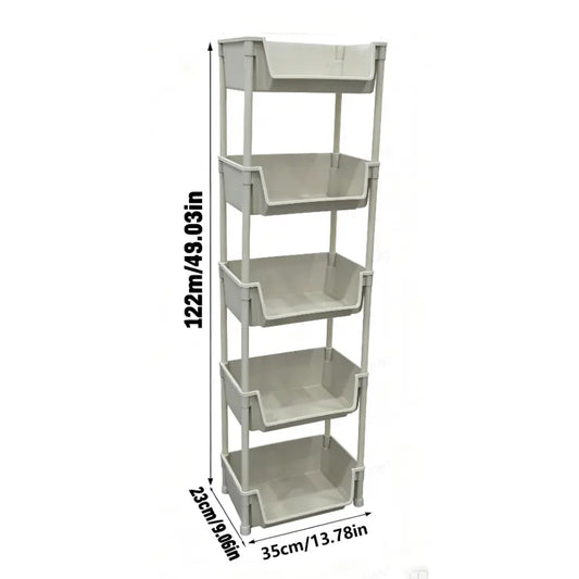 #Multifunctional Multi-Layer Plastic Storage Cartwith Wheels, Layered Shelf Organizer for Bedroom Bathroom Living Room, Adjustablestanding Shelf Suction Cup Sponge Holder for Kitchen Sink Semiannual Sale 2025 Easy Install Kit Glove Clip Cas Oz Sce