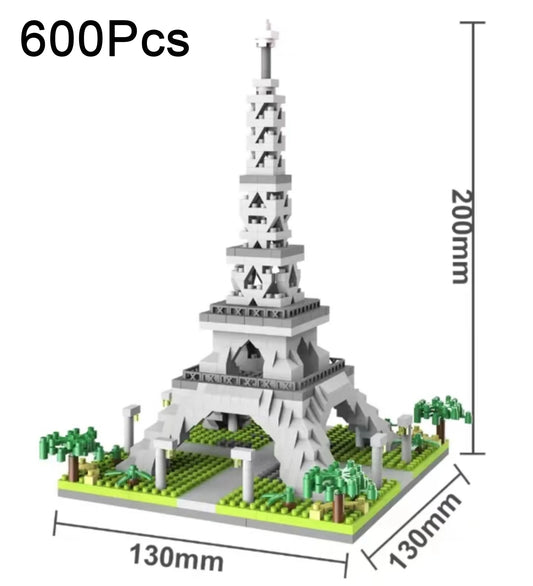 Eiffel Paris Tower Building Block Series Boys and Girls Children'S Micro Particle Building Block Assembly Puzzle Toys