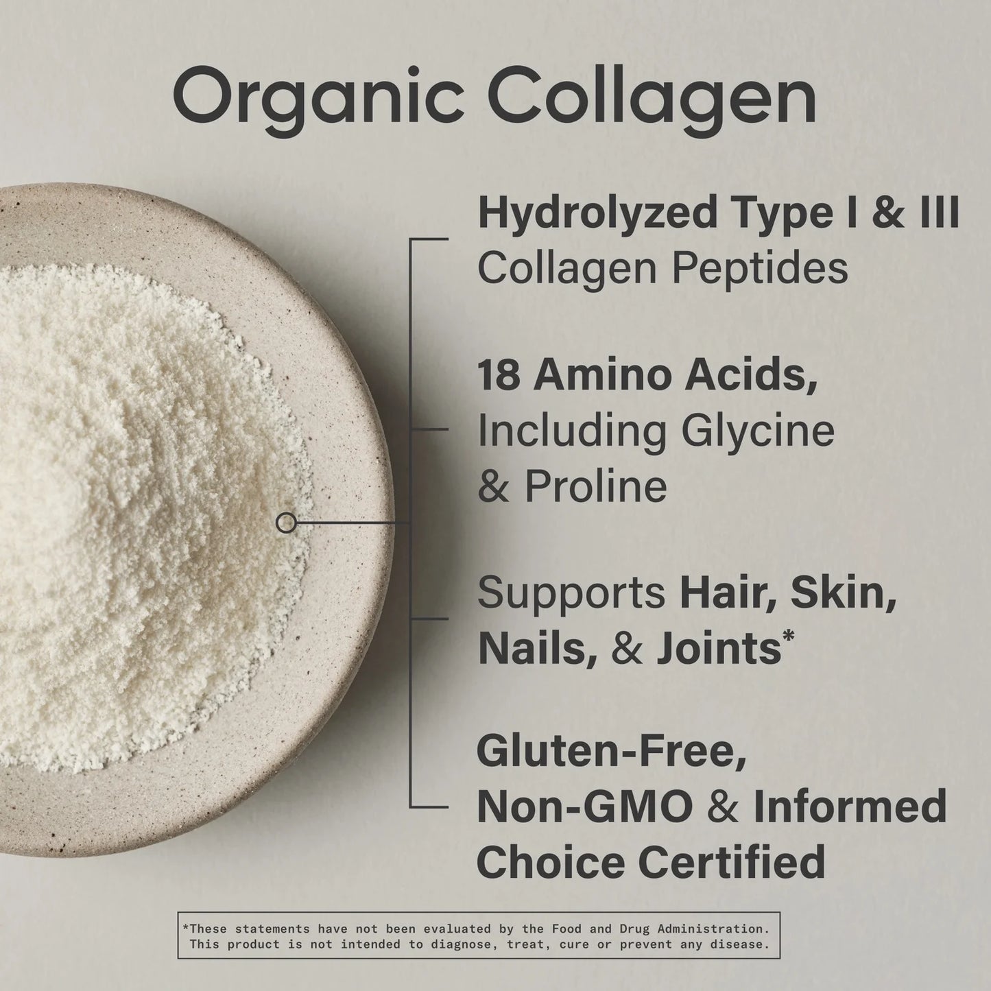 ® SR Organic Collagen Peptides Type I & III Protein from Grass-Fed Cows Unflavored (30 Servings)