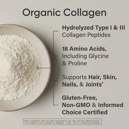 ® SR Organic Collagen Peptides Type I & III Protein from Grass-Fed Cows Unflavored (30 Servings)
