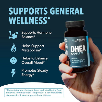 DHEA Supplement Capsules, 50Mg, Hormone Balance & Energy Support, 60 Count