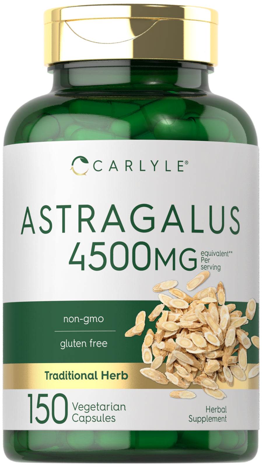 Astragalus Capsules 4500Mg | 150 Count | Vegetarian, Non-Gmo | by Carlyle