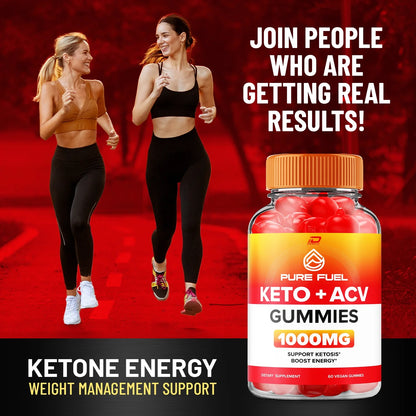 Pure Fuel Gummies - Pure Fuel Apple Cider Vinegar Gummy Supplement for Energy - Pure Fuel Keto Gummies Dietary Supplement (60 Gummies)