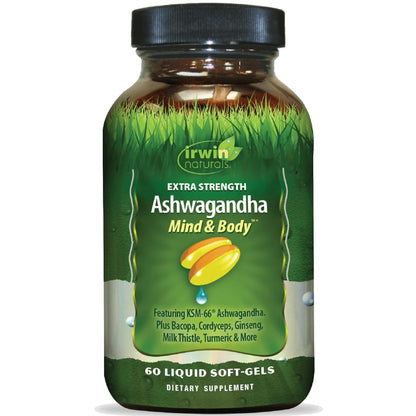 Extra Strength Ashwagandha Mind & Body – 60 Liquid Soft-Gels