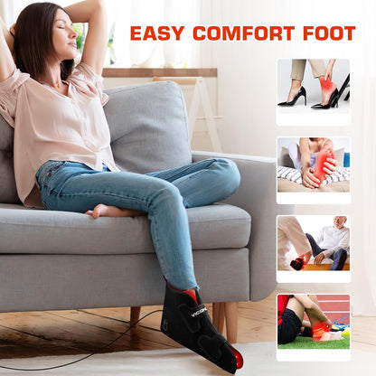 Red Light Therapy for Feet 2 Packs —Infrared Light Therapy Shoes Wraps Toes & Ankle, Led near Infrared Light Boots, Controller Adjustable Power & Time