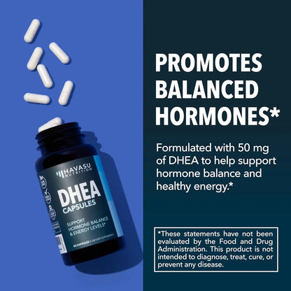 DHEA Supplement Capsules, 50Mg, Hormone Balance & Energy Support, 60 Count